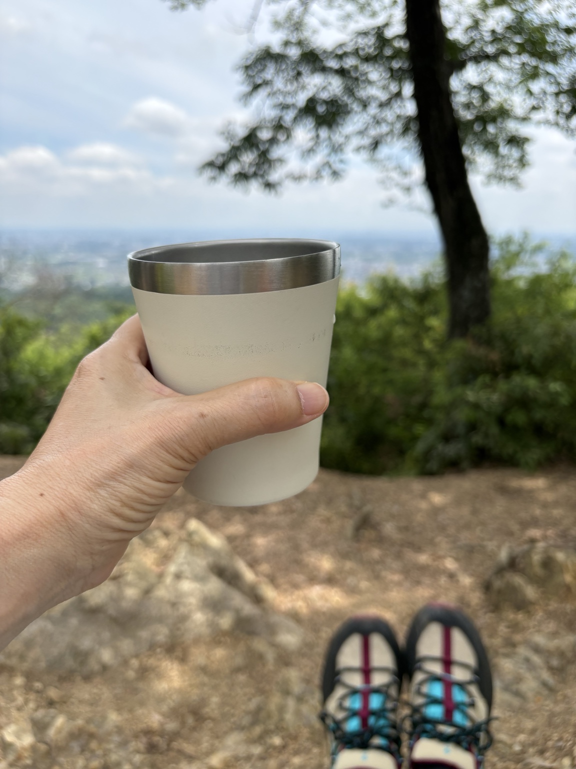 山頂で飲むコーヒーは最高